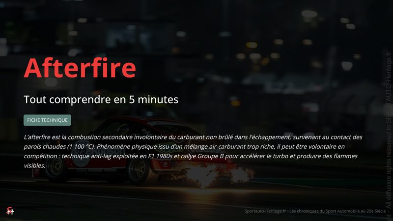 Afterfire : phénomène de post-combustion
