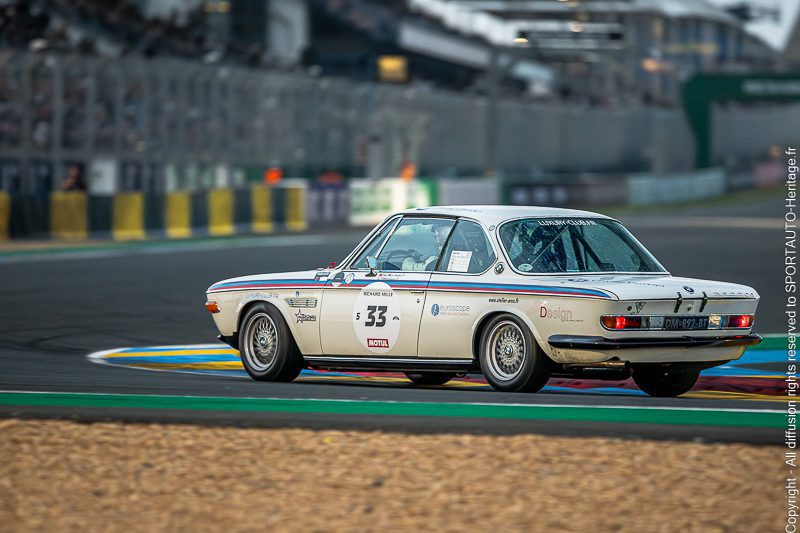 Sportauto-Heritage.fr - Le Mans Classic - Group 5 - BMW 2800 CS - 1969 au raccordement