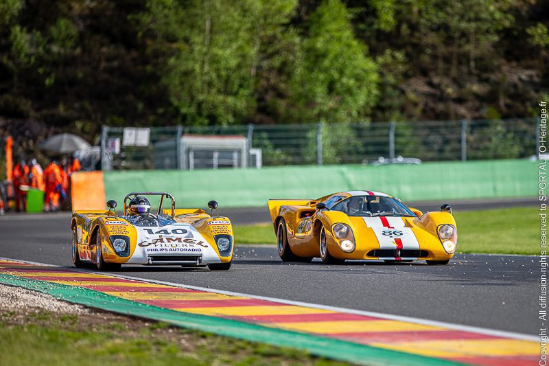 Sportauto-Heritage.fr - Spa Classic - CER1 - Duel Lola T212 (140) - Lola T70 Mk3B (86)