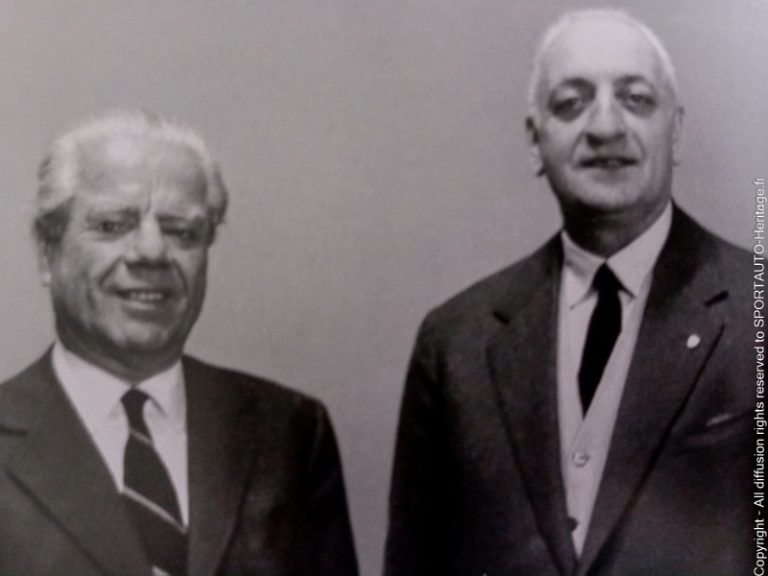 Enzo Ferrari avec Battista Pininfarina - Photo : Bernard Cahier