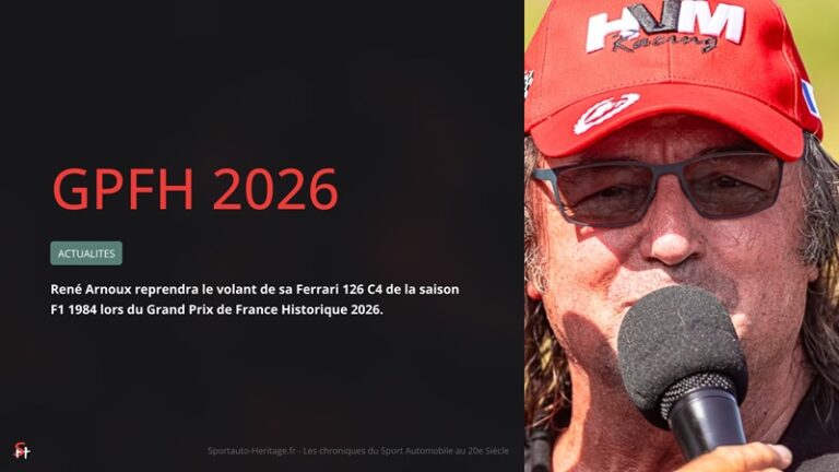 Pilotes - René Arnoux au Grand Prix de France Historique - HVM Racing