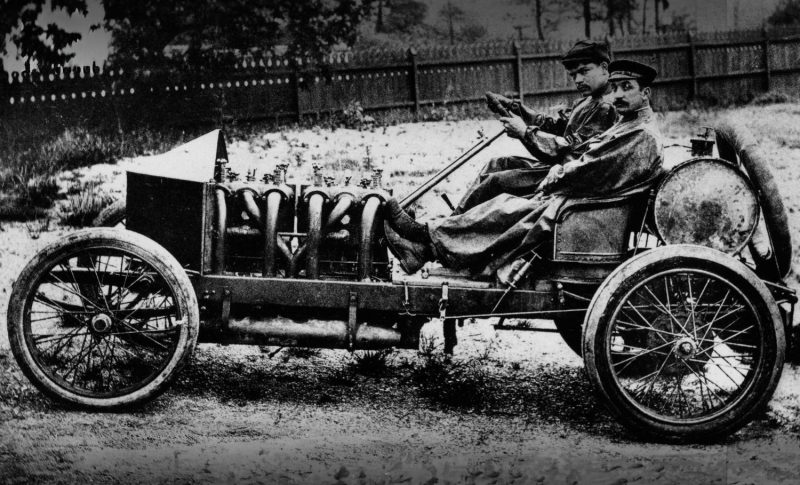 L'équipe Darracq lors du Grand Prix de l'ACF.