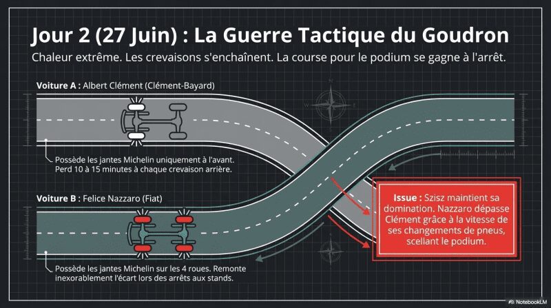 Grand Prix de France 1906 : La guerre tactique du goudron