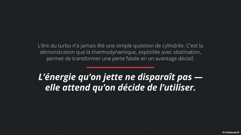 Turbocompresseur F1 : l'énergie qu'on jette ne disparait pas.