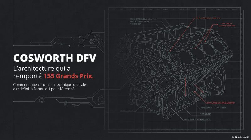 Cosworth DFV l'architecture qui a remporté 155 Grands Prix