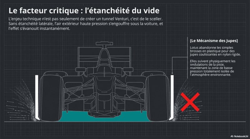 L'effet Venturi : Le facteur critique, l'étanchéité du vide - Sportauto-Heritage.fr