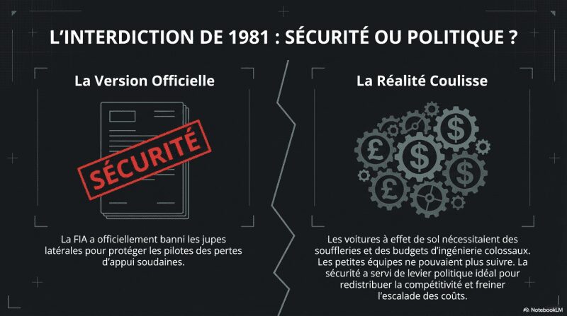 Effet de sol en Formule 1 : l'interdiction de 1981