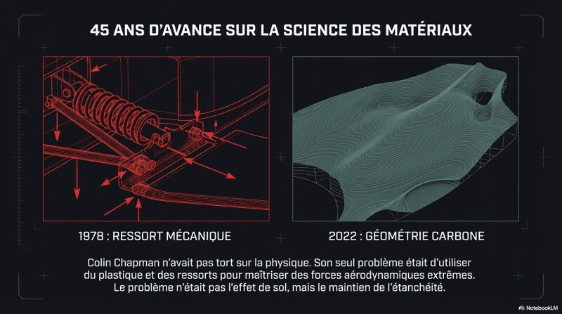 Effet de sol en Formule 1 : 45 ans d'avance sur la science des matériaux