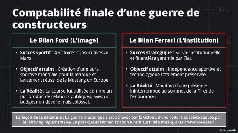 Ford - Ferrari : Comptabilité finale d'une guerre de constructeurs