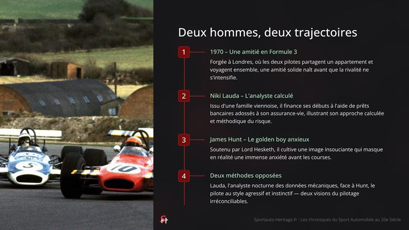 Hunt contre Lauda : Deux hommes, deux trajectoires