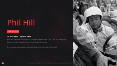 Phil Hill devient champion du monde de Formule 1 en 1961