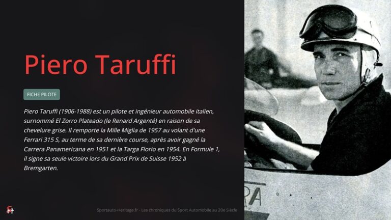 Fiche Pilote - Piero Taruffi (1906-1988)