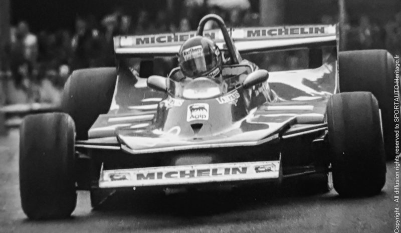 La Ferrari 312 T4 de Gilles Villeneuve qui abandonnera sur un problème de transmission durant le GP de Monaco 1979