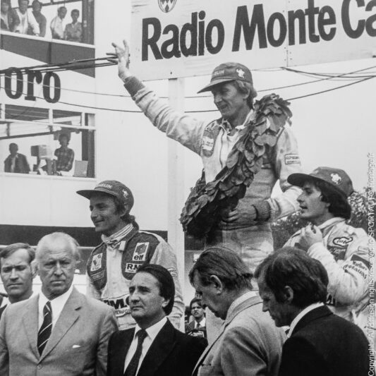 Podium Grand Prix de France 1979 - Circuit de Dijon Prenois.