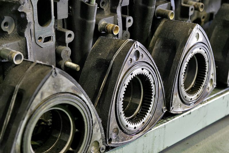 Wankel rotors of Mazda 13B engine.